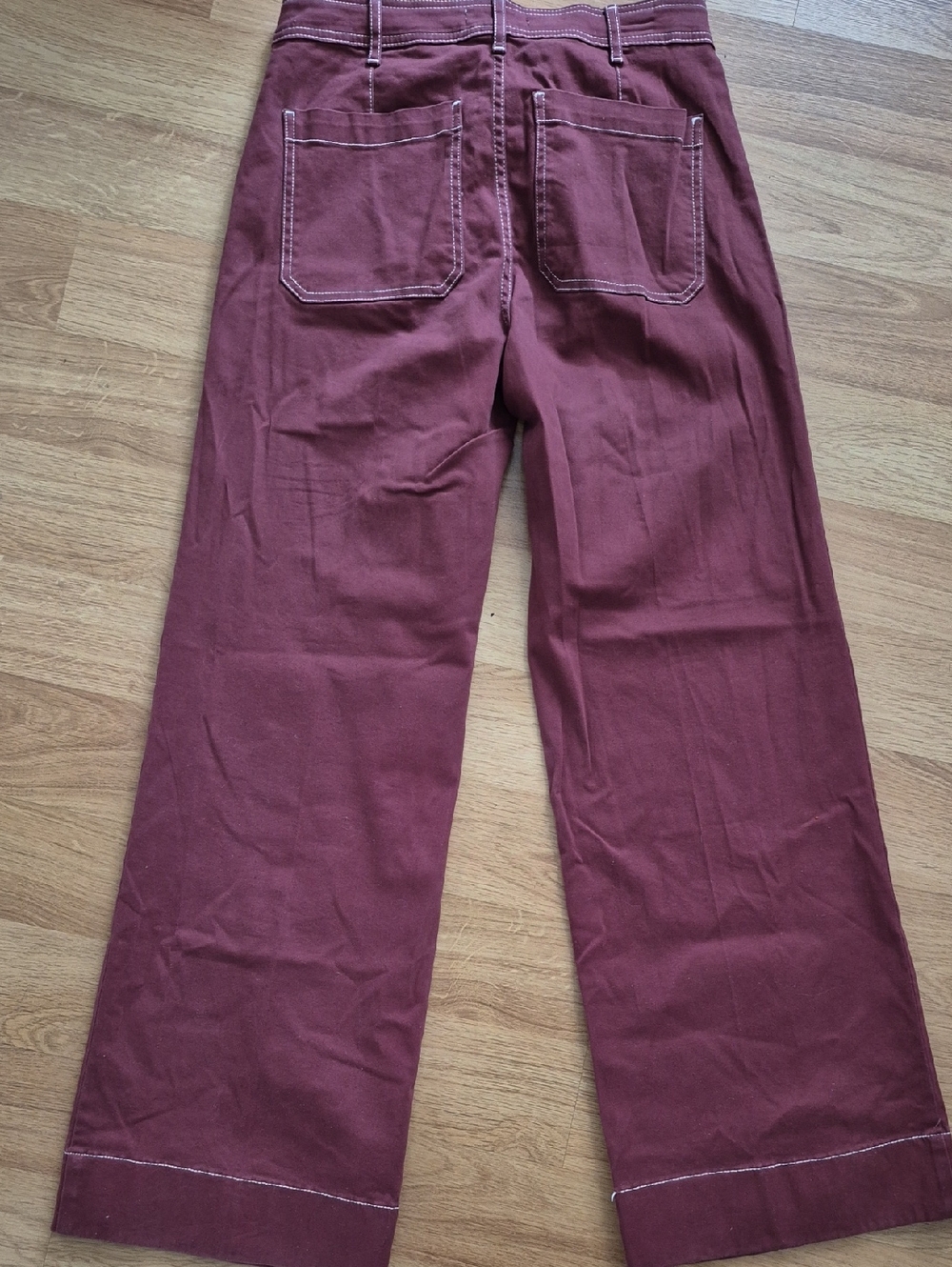 bagatelle Maroon Straight-Leg Trousers - Picture 3 of 3